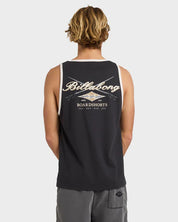 BILLABONG CROSSBOARDS TIPPER TANK TOP – MENS SURF SINGLET WASHED BLACK