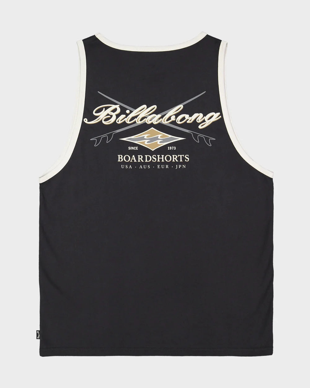 BILLABONG CROSSBOARDS TIPPER TANK TOP – MENS SURF SINGLET WASHED BLACK