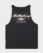 BILLABONG CROSSBOARDS TIPPER TANK TOP – MENS SURF SINGLET WASHED BLACK