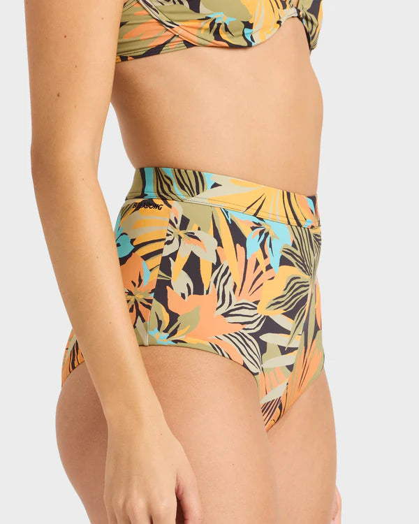 BILLABONG DES TROPIQUES AVALON BIKINI BOTTOM BLACK MULTI