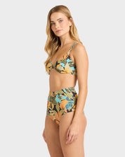BILLABONG DES TROPIQUES AVALON BIKINI BOTTOM BLACK MULTI