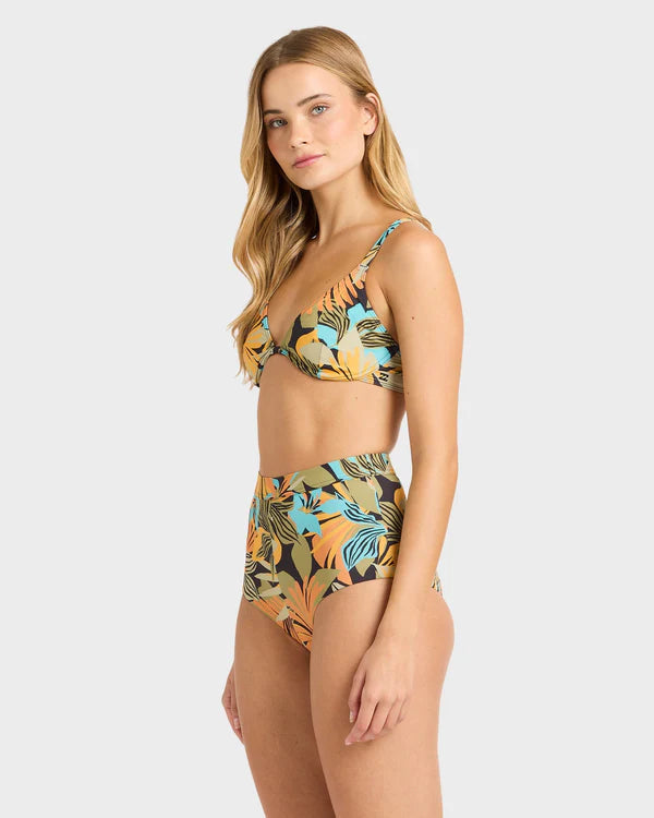 BILLABONG DES TROPIQUES AVALON BIKINI BOTTOM BLACK MULTI