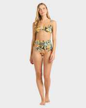 BILLABONG DES TROPIQUES AVALON BIKINI BOTTOM BLACK MULTI
