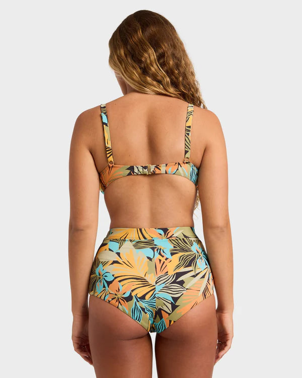 BILLABONG DES TROPIQUES REESE D/DD UNDERWIRE BIKINI TOP BLACK MULTI