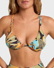 BILLABONG DES TROPIQUES REESE D/DD UNDERWIRE BIKINI TOP BLACK MULTI