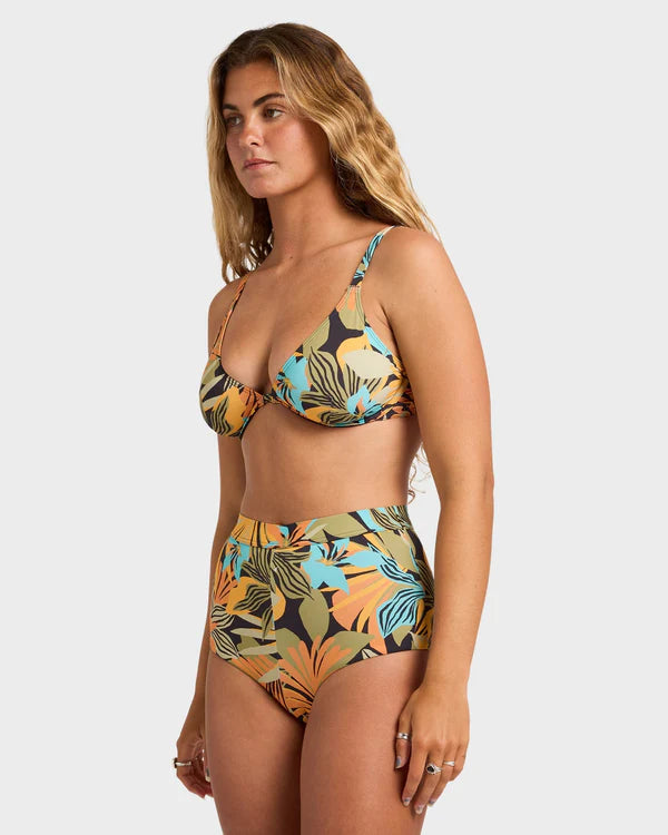 BILLABONG DES TROPIQUES REESE D/DD UNDERWIRE BIKINI TOP BLACK MULTI