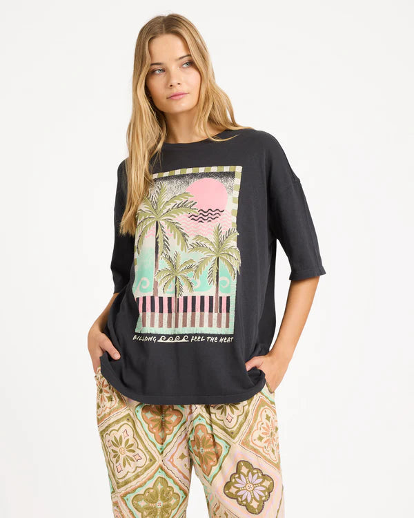 BILLABONG FEEL IT T-SHIRT – BLACK SANDS