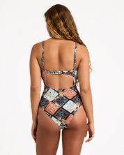 BILLABONG FOREVER FOLK MIA D DD WOMENS ONE PIECE SWIMSUIT SUPPORTIVE SWIM BLACK PEBBLE