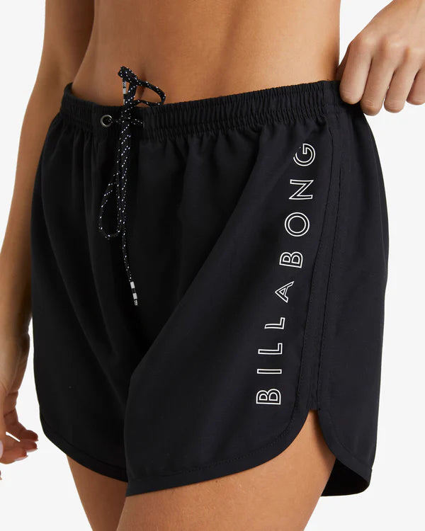 BILLABONG FUN TIMES BOARDSHORTS WOMENS SURF SHORTS BEACHWEAR BLACK PEBBLE