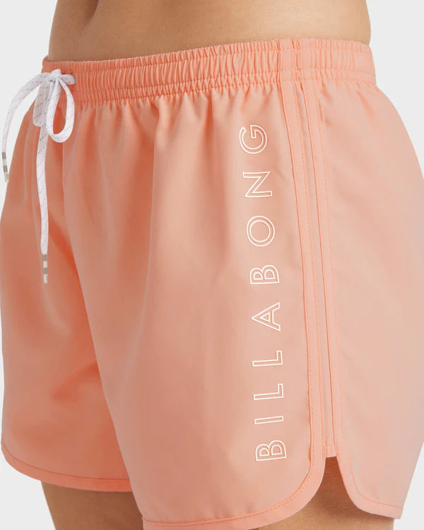 BILLABONG FUN TIMES WOMENS BOARDSHORTS PEACH QUICK DRY SURF SWIM SHORTS