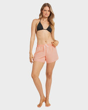 BILLABONG FUN TIMES WOMENS BOARDSHORTS PEACH QUICK DRY SURF SWIM SHORTS