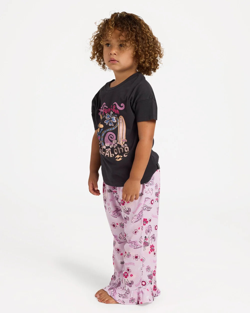 BILLABONG GIRLS 0-5 ALOHA CLUB T-SHIRT – OFF BLACK