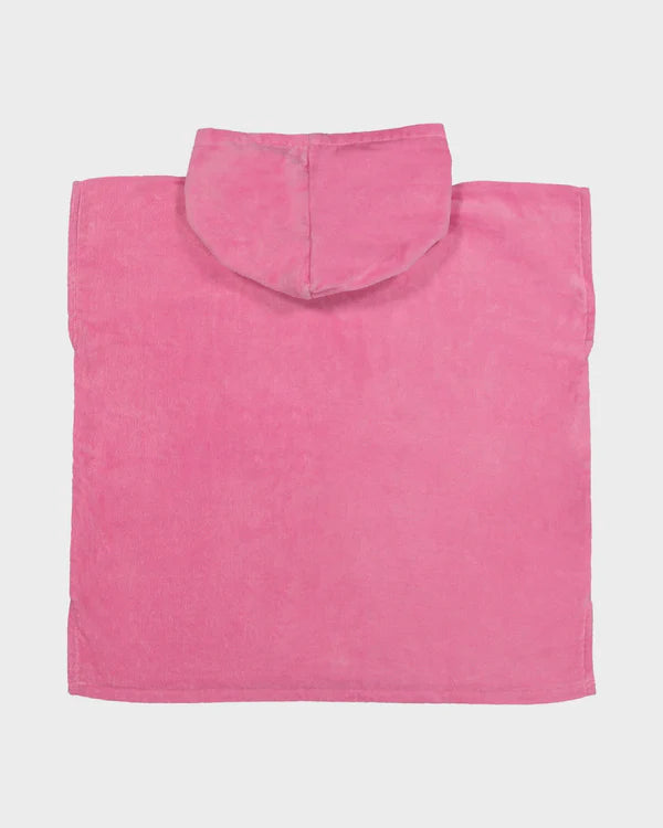 BILLABONG GIRLS 0-5 HOODED TOWEL PARTY PINK KIDS BEACH SWIM COTTON PONCHO