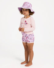 BILLABONG GIRLS 0-5 HULA HAZE LONG SLEEVE RASH VEST SET – MAGNOLIA