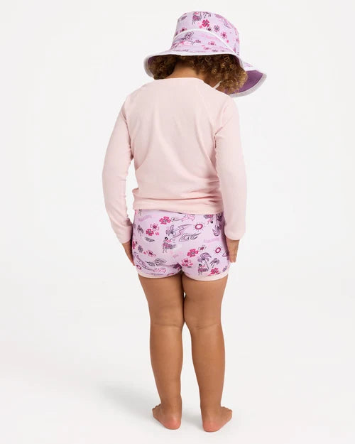 BILLABONG GIRLS 0-5 HULA HAZE LONG SLEEVE RASH VEST SET – MAGNOLIA