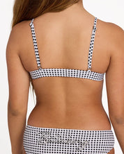 BILLABONG GIRLS 6-16 GINGHAM CRUSH TRIANGLE BIKINI SET – BLACK WHITE