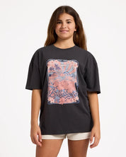 BILLABONG GIRLS 6-16 HAZY DAYZ T-SHIRT – OFF BLACK