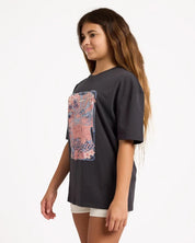 BILLABONG GIRLS 6-16 HAZY DAYZ T-SHIRT – OFF BLACK