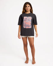 BILLABONG GIRLS 6-16 HAZY DAYZ T-SHIRT – OFF BLACK