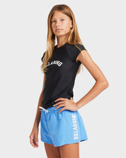 BILLABONG GIRLS 6-16 HEAT WAVE BOARDSHORTS (TIDAL BLUE)