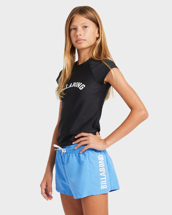 BILLABONG GIRLS 6-16 HEAT WAVE BOARDSHORTS (TIDAL BLUE)