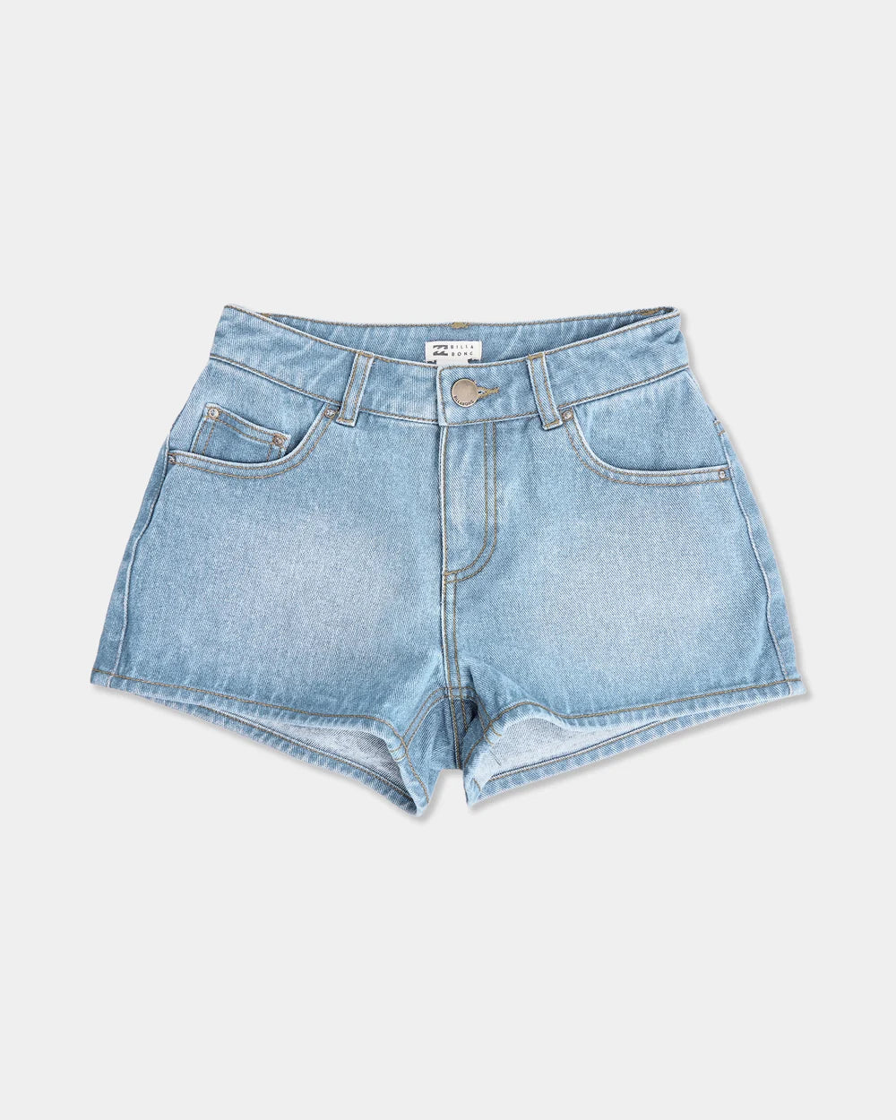 BILLABONG GIRLS 8-16 SALTY CLUB 5 POCKET DENIM SHORTS – WATERDROP BLUE