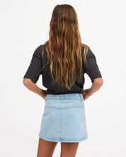 BILLABONG GIRLS 8-16 SUNSET DRIFT DENIM MINI SKIRT – WATERDROP BLUE