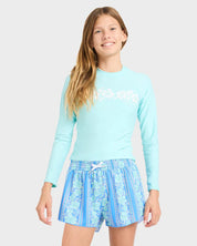 BILLABONG GIRLS HAPPY HIBISCUS SWIM VOLLEY BOARDSHORTS – MULTI