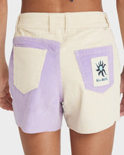 BILLABONG GIRLS MIXING VIBES DENIM SHORTS SUMMER CUT-OFF CASUAL SHORT MULTI