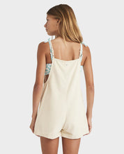 BILLABONG GIRLS WAVE WATCH JR PLAYSUIT LIGHTWEIGHT SUMMER ONE PIECE WHITECAP
