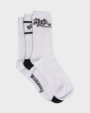 BILLABONG GOOD TIMES WOMENS 3 PACK NO SHOW SOCKS BLACK WHITE SNEAKER ESSENTIAL