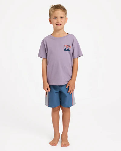 BILLABONG GROMS CRAYON WAVE T-SHIRT – PURPLE ASH