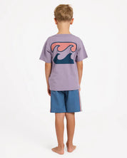 BILLABONG GROMS CRAYON WAVE T-SHIRT – PURPLE ASH