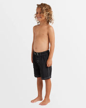 BILLABONG GROMS THROW ON BOARDSHORTS – BOYS 0–7 EASY SURF SHORTS IN BLACK