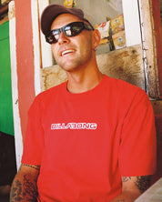 BILLABONG HALFTONE OG MENS T-SHIRT TRUE RED CLASSIC SURF GRAPHIC TEE PREMIUM FIT