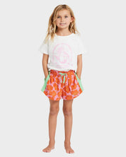 BILLABONG HAPPY HIBISCUS OLLY GIRLS SHORTS TODDLER KIDS 0 5 SUMMER PARTY PINK