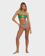 BILLABONG HEAT DREAM WOMENS TANGA BIKINI BOTTOM MULTI CHEEKY SURF SWIM PRINT