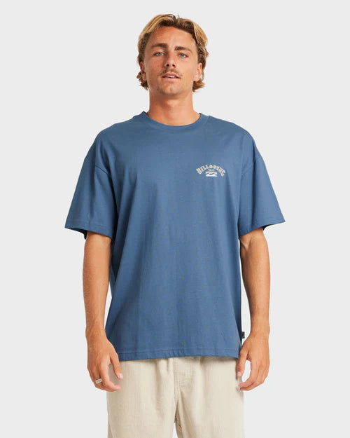 BILLABONG HERITAGE ARCH OG T-SHIRT – MENS CLASSIC SURF TEE REAL TEAL