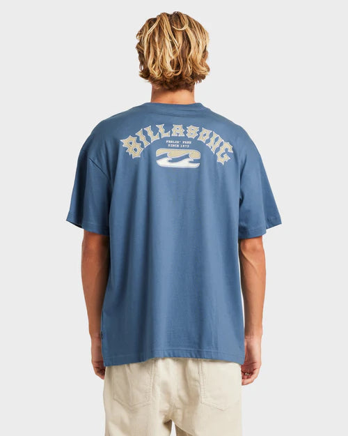 BILLABONG HERITAGE ARCH OG T-SHIRT – MENS CLASSIC SURF TEE REAL TEAL