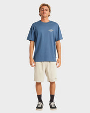 BILLABONG HERITAGE ARCH OG T-SHIRT – MENS CLASSIC SURF TEE REAL TEAL
