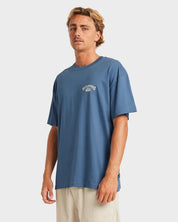 BILLABONG HERITAGE ARCH OG T-SHIRT – MENS CLASSIC SURF TEE REAL TEAL