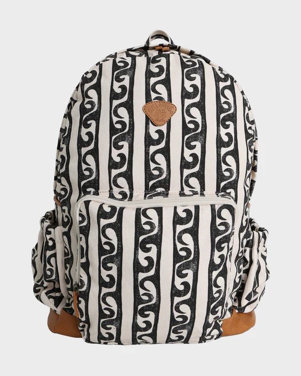 BILLABONG HOME ABROAD WOMENS BACKPACK SURF TRAVEL DAY PACK BLACK WHITE
