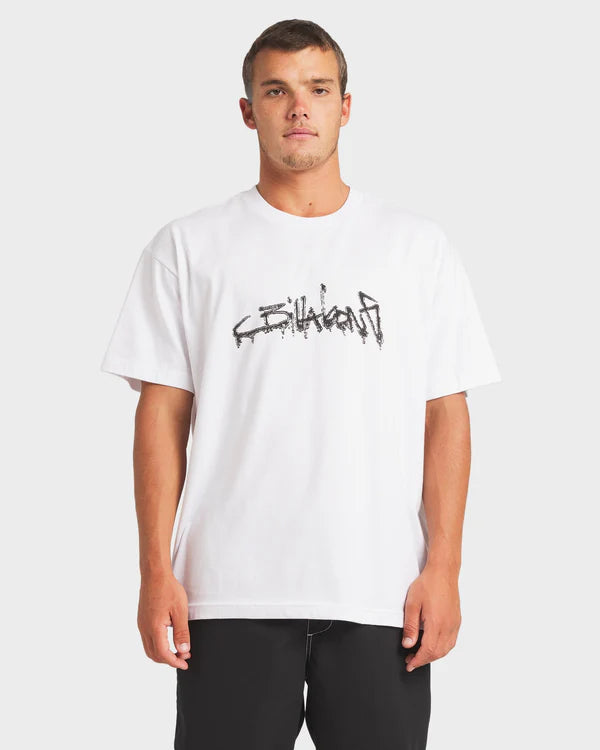 BILLABONG IDENTITY OG MENS T SHIRT CLASSIC SURF GRAPHIC TEE WHITE