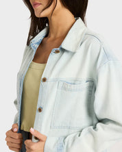 BILLABONG JADE SALTWASHED DENIM SHACKET BLUE MIST