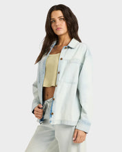 BILLABONG JADE SALTWASHED DENIM SHACKET BLUE MIST