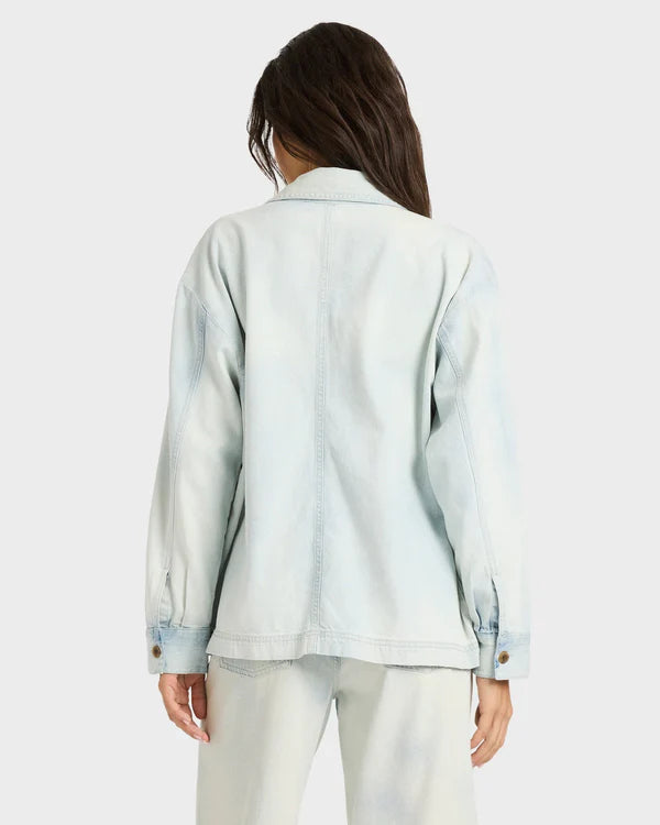 BILLABONG JADE SALTWASHED DENIM SHACKET BLUE MIST