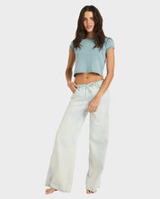 BILLABONG JADE SALTWASHED ELASTIC PANTS BLUE MIST