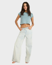 BILLABONG JADE SALTWASHED ELASTIC PANTS BLUE MIST
