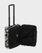 BILLABONG KEEP IT ROLLIN WOMENS CARRY ON LUGGAGE CABIN TRAVEL SUITCASE WHITE BLACK