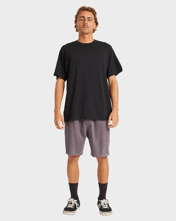 BILLABONG LARRY CORDUROY MENS WALKSHORTS 18 INCH CASUAL SURF SHORTS DUSTY PURPLE